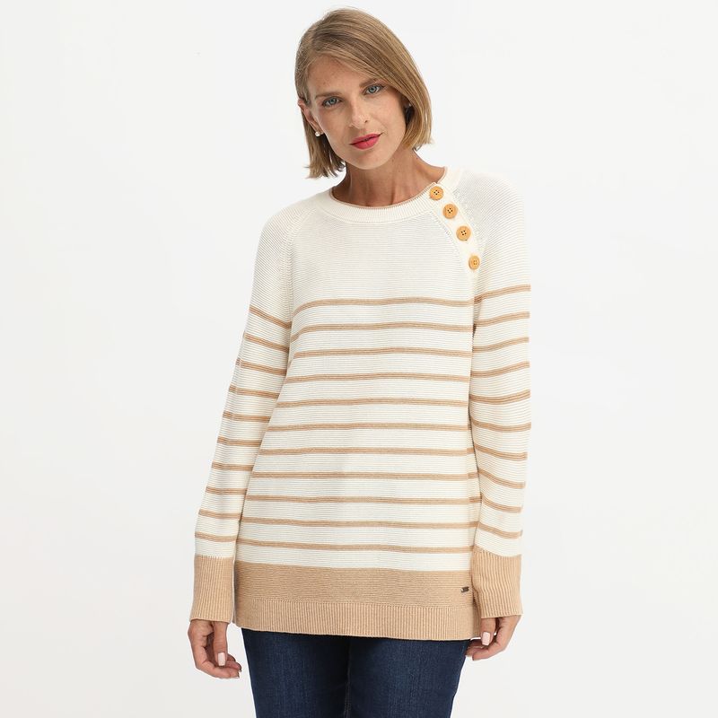 NEWPORT - Chompa Casual 100% Algodón Mujer Newport