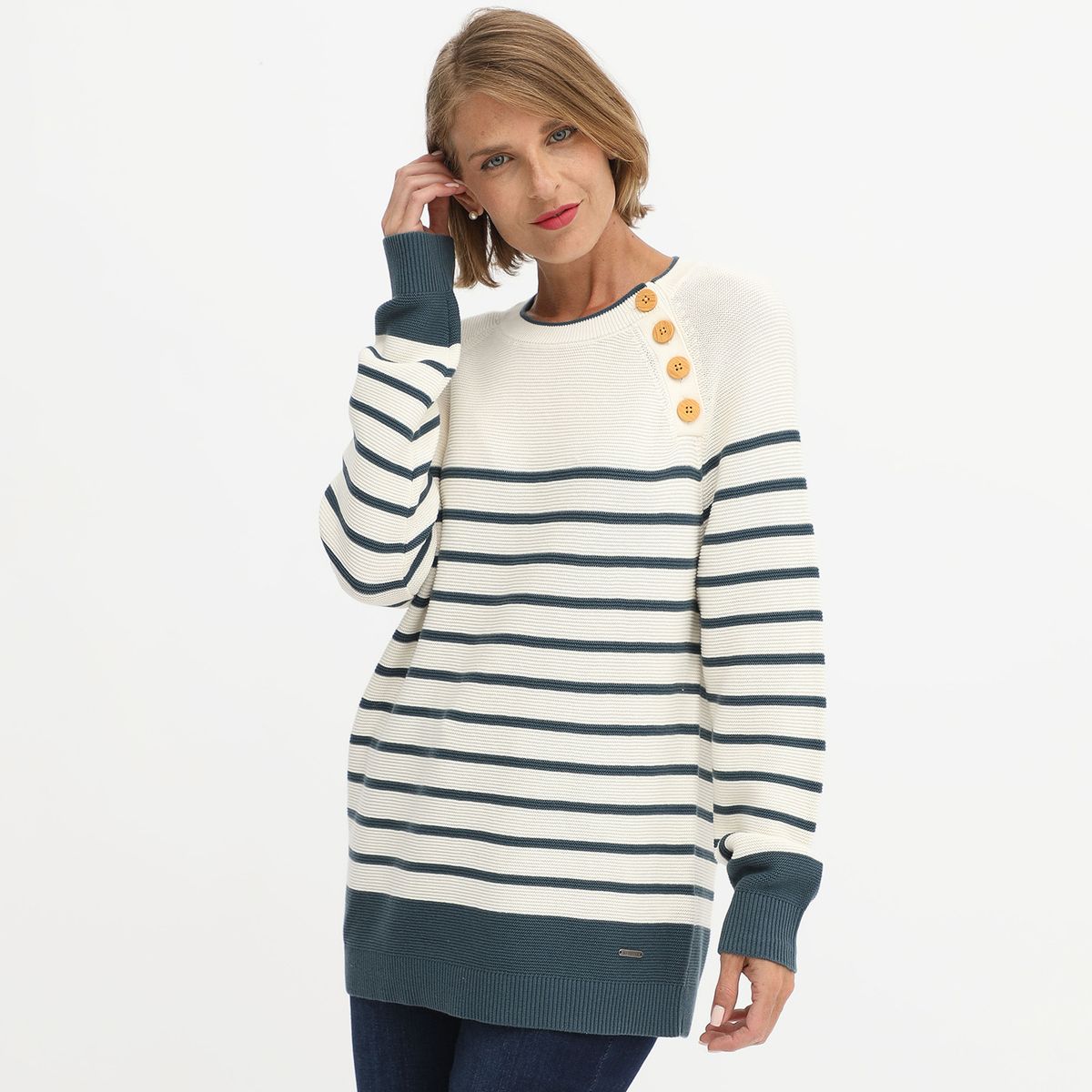 NEWPORT - Chompa Casual 100% Algodón Mujer Newport