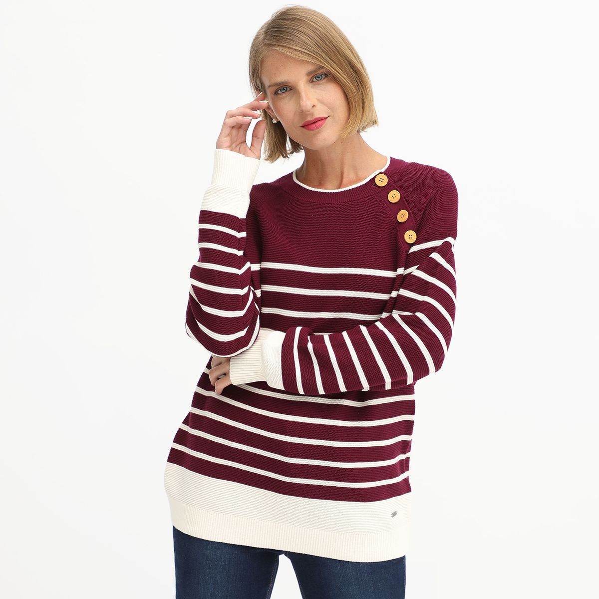 NEWPORT - Chompa Casual 100% Algodón Mujer Newport