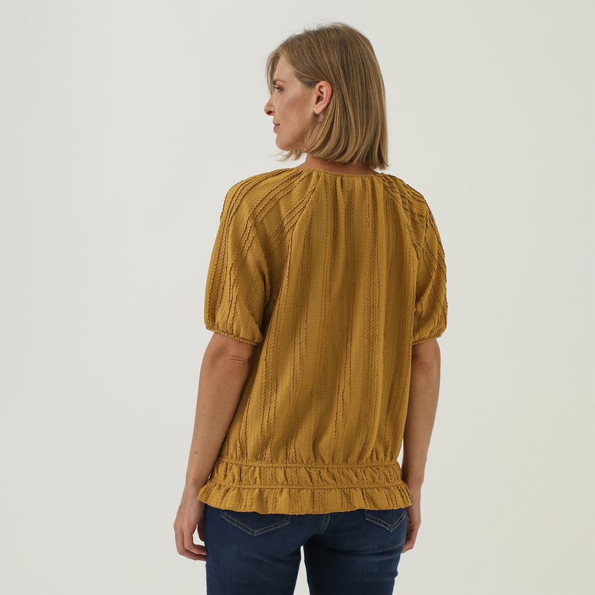 NEWPORT - Blusa Manga Corta Casual Mujer Newport