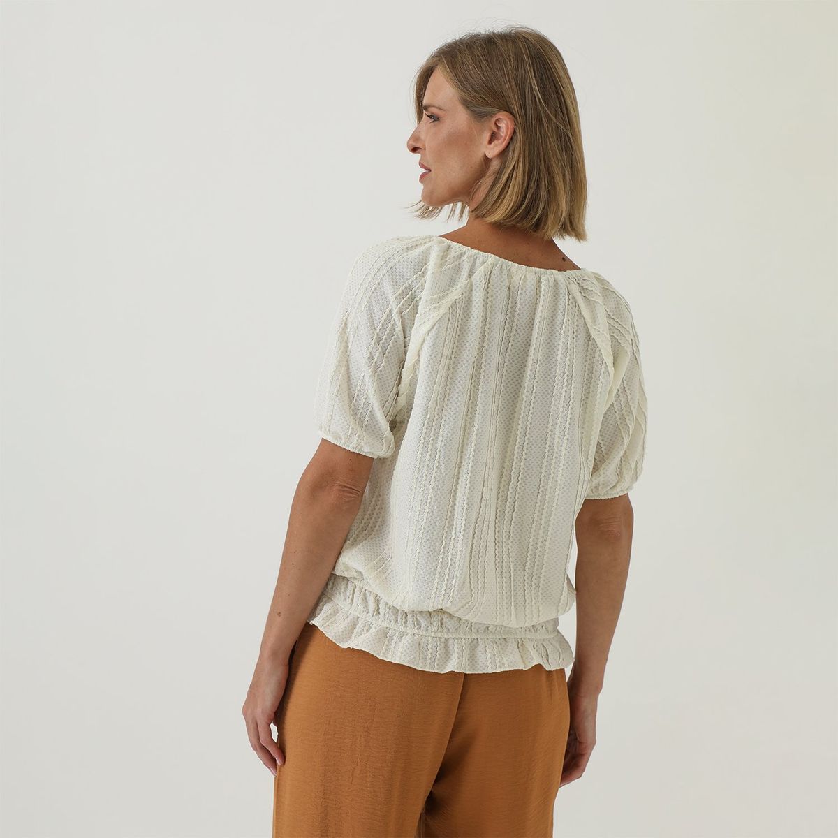 NEWPORT - Blusa Manga Corta Casual Mujer Newport