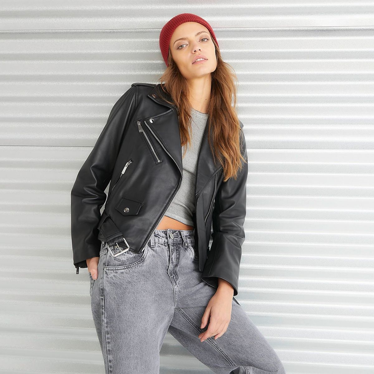 DENIMLAB - Casaca 100% Cuero Mujer Denimlab