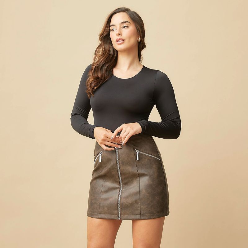 MOSSIMO - Body Manga Larga Casual Mujer Mossimo