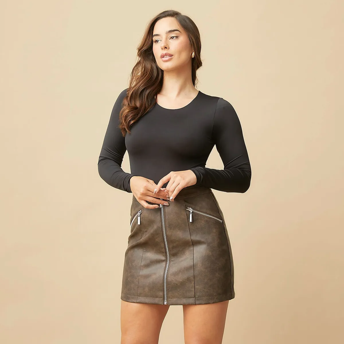 MOSSIMO - Body Manga Larga Casual Mujer Mossimo