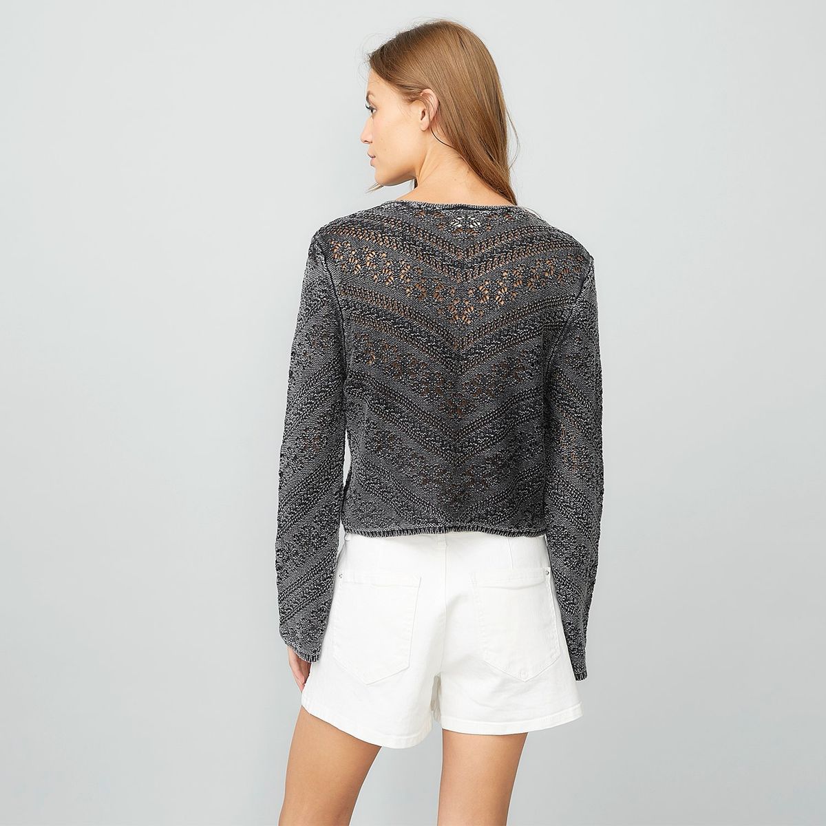 DENIMLAB - Chompa Denimlab Lazada Manga Larga Algodón Mujer Steel Wash