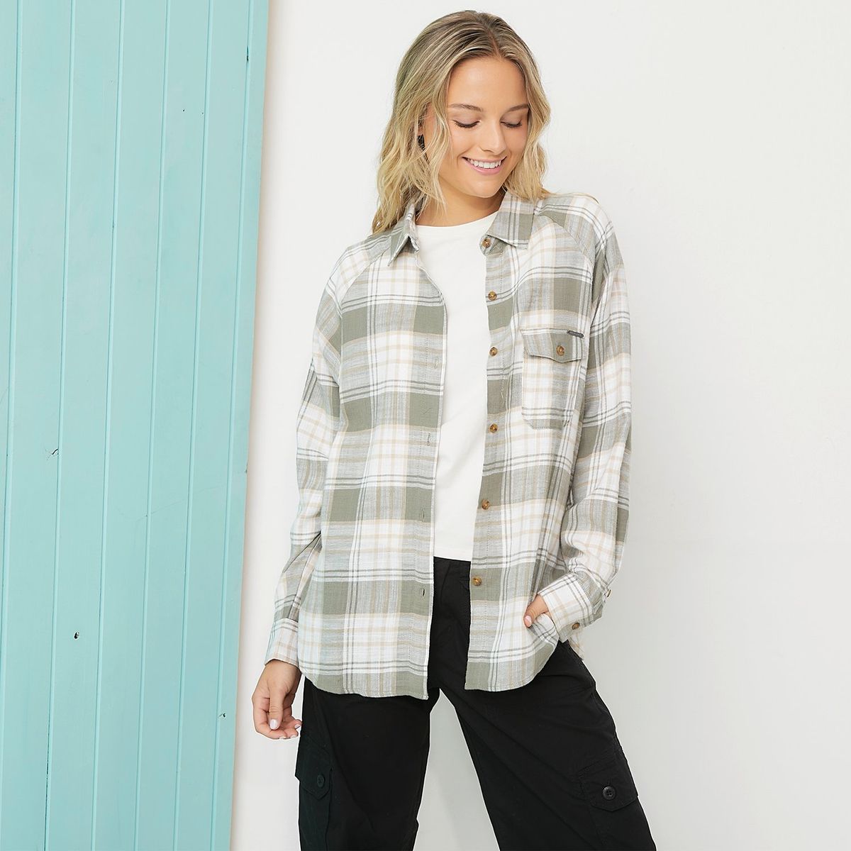 DOO AUSTRALIA - Camisa Doo Australia Manga Larga Casual Algodón Mujer