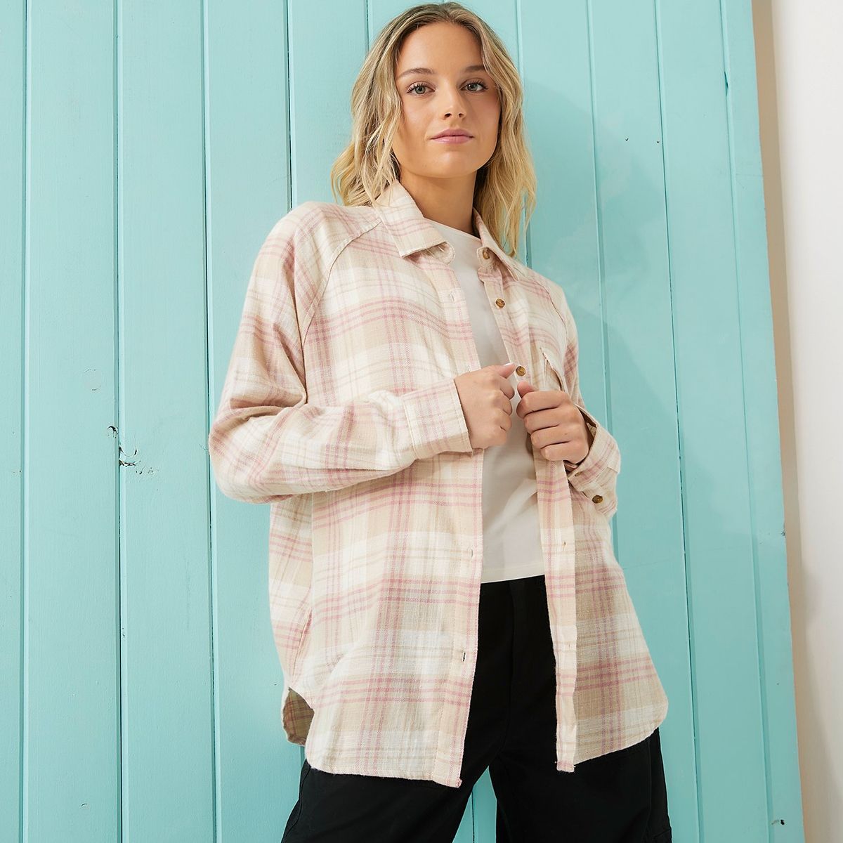 DOO AUSTRALIA - Camisa Doo Australia Manga Larga Casual Algodón Mujer