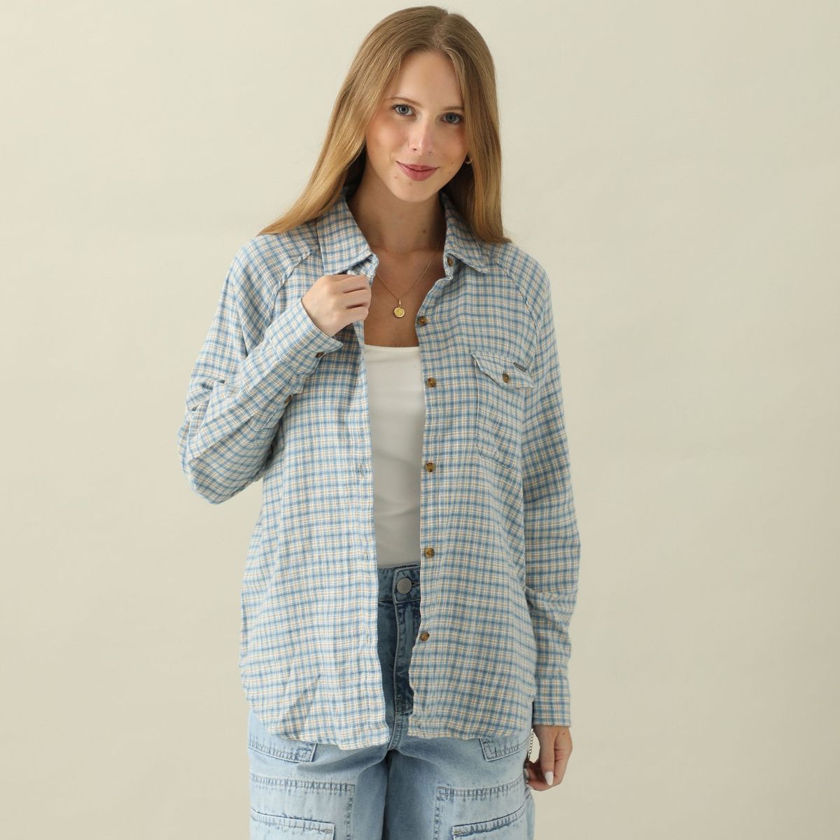 DOO AUSTRALIA - Camisa Doo Australia Manga Larga Casual Algodón Mujer