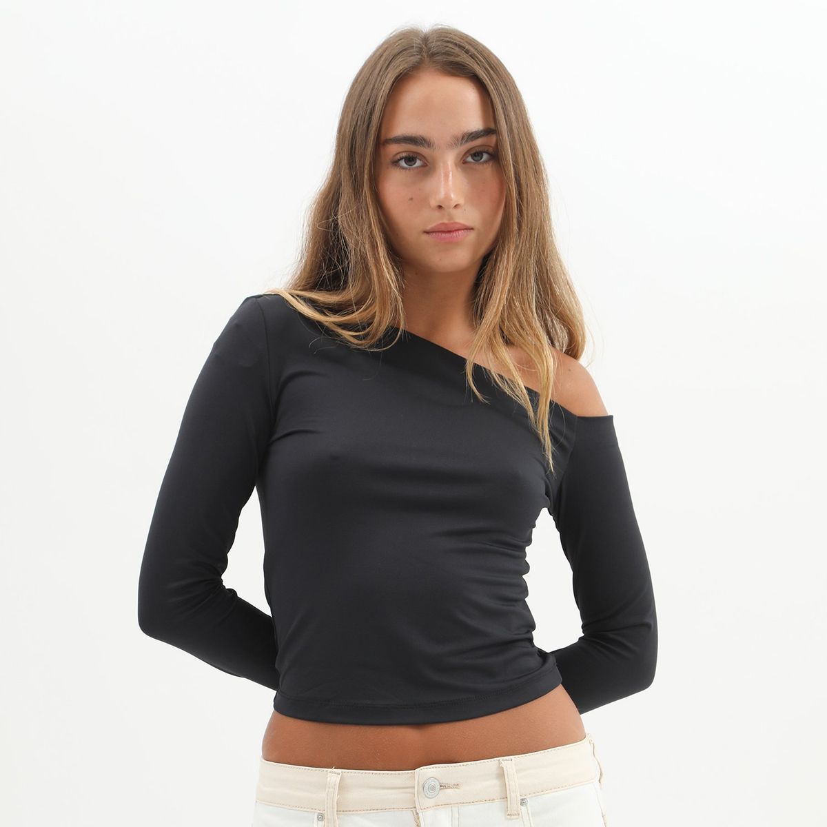 DENIMLAB - Polo Manga Larga Casual Mujer Denimlab