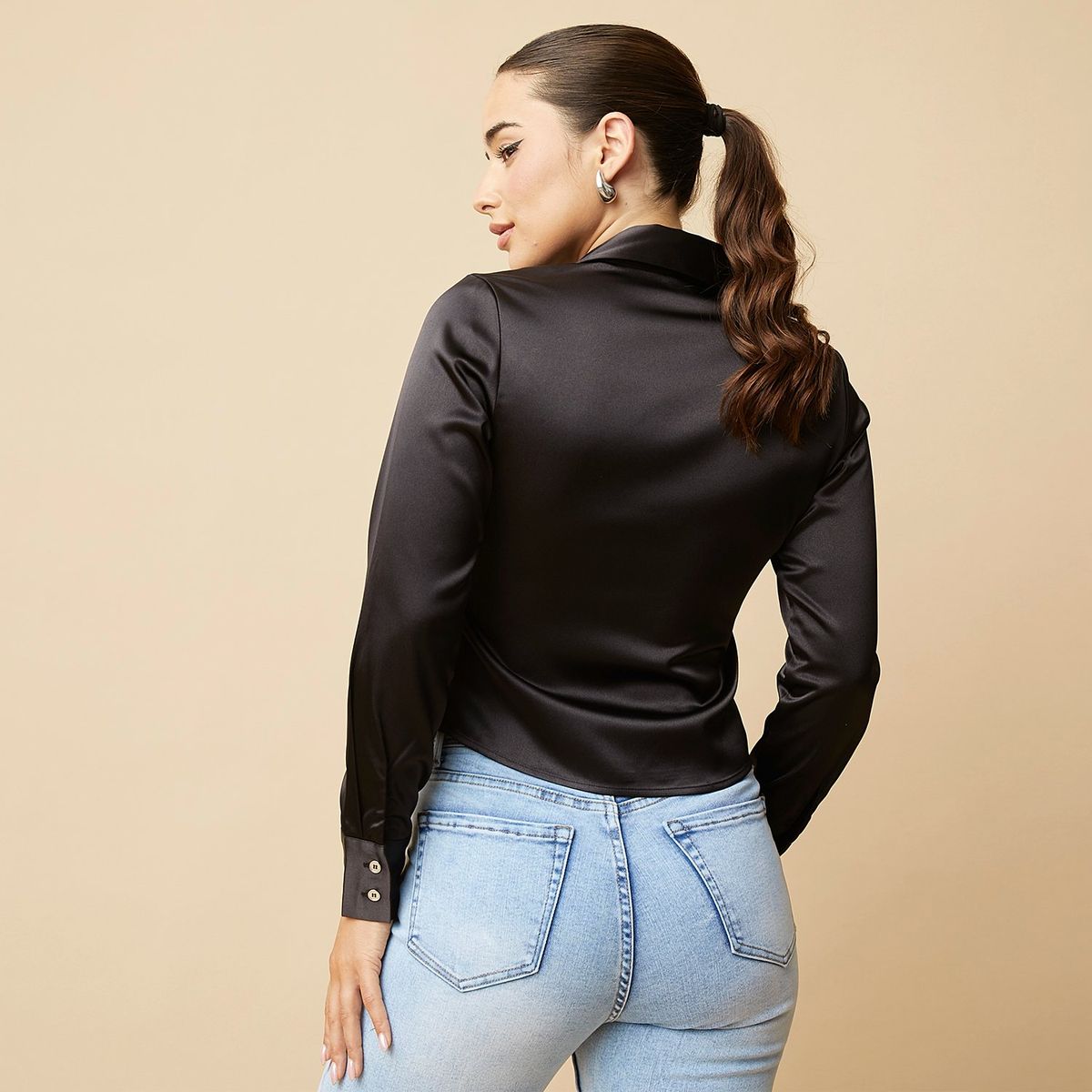 MOSSIMO - Blusa Manga Larga Casual Mujer Mossimo