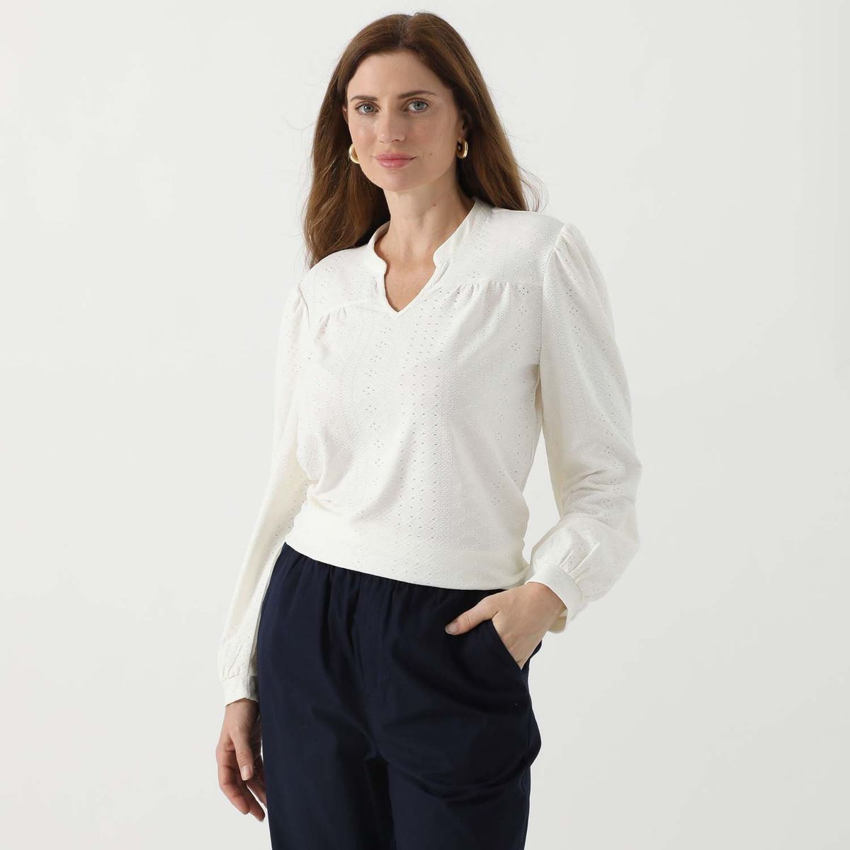 NEWPORT - Blusa Manga Larga Casual Mujer Newport