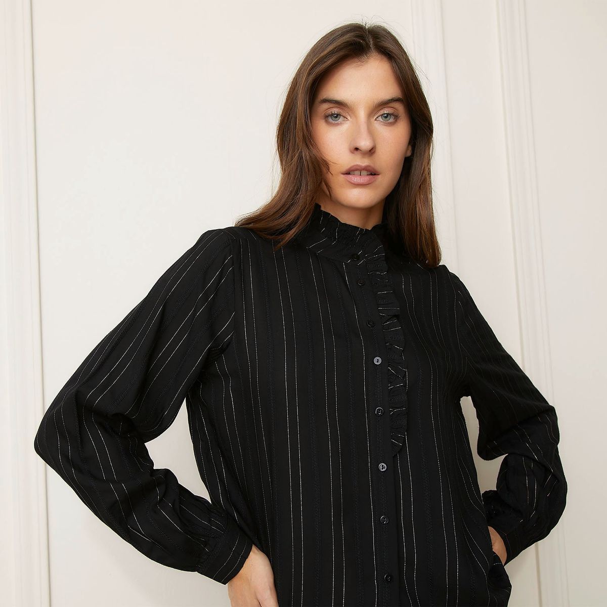 BASEMENT - Blusa Manga Larga Casual Mujer Basement