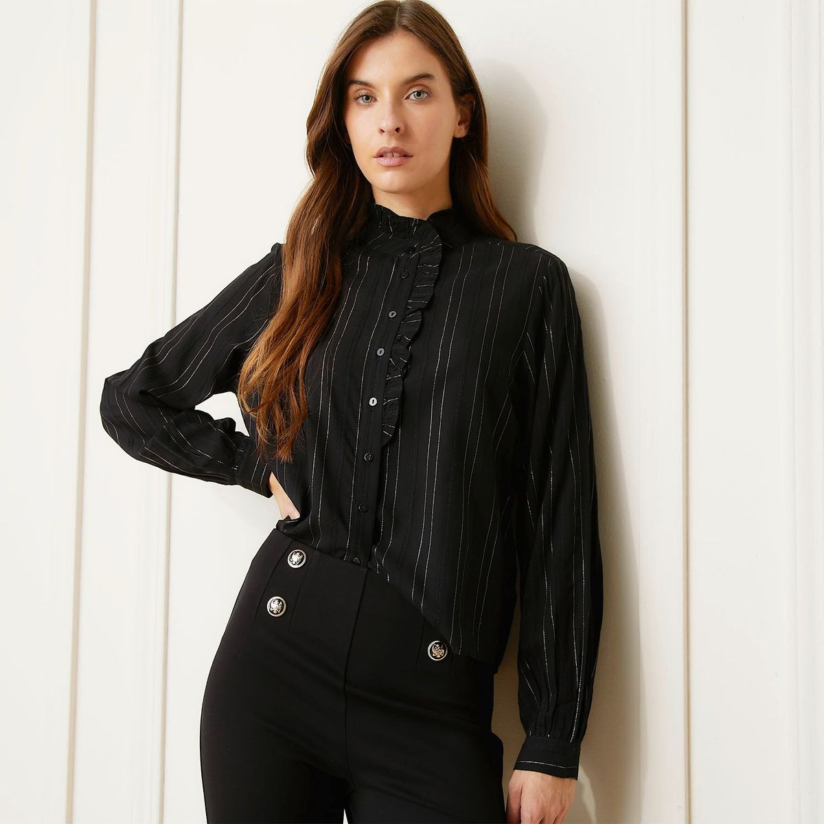 BASEMENT - Blusa Manga Larga Casual Mujer Basement