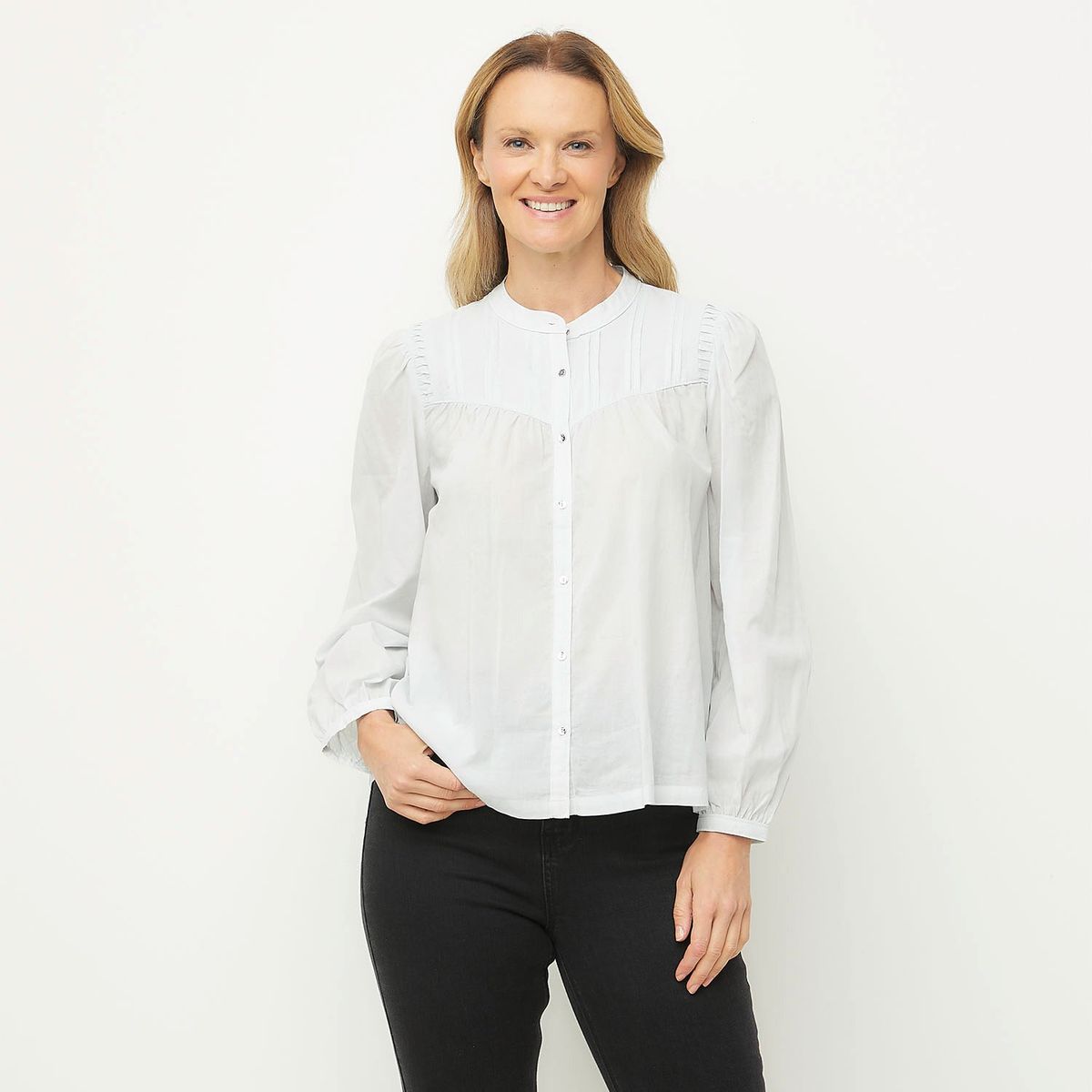 NEWPORT - Blusa Manga Larga 100% Algodón Mujer Newport