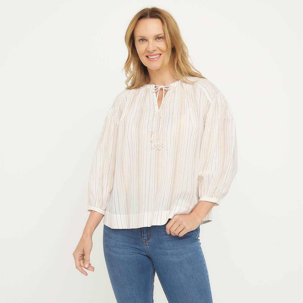 NEWPORT - Blusa Manga Larga Algodón Mujer Newport