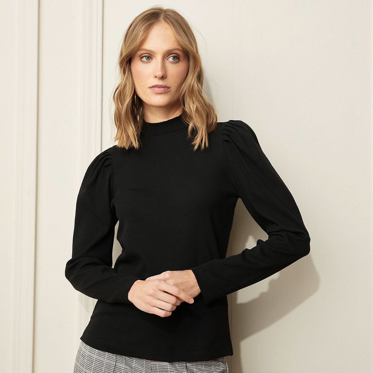 BASEMENT - Polo Manga Larga Casual Mujer Basement