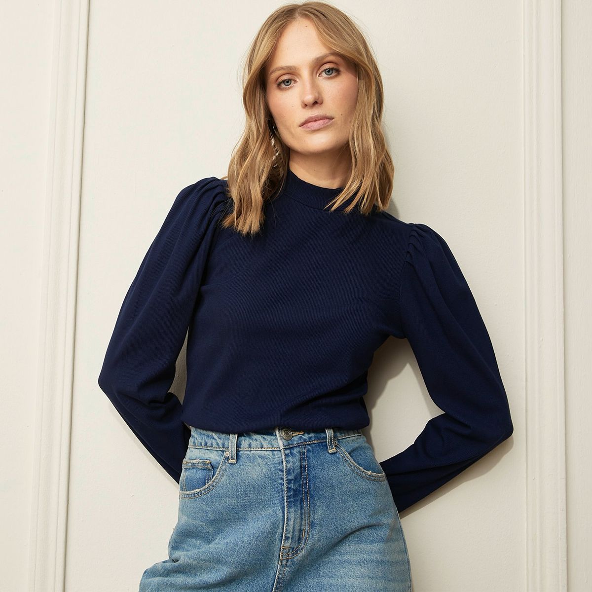 BASEMENT - Polo Manga Larga Casual Mujer Basement