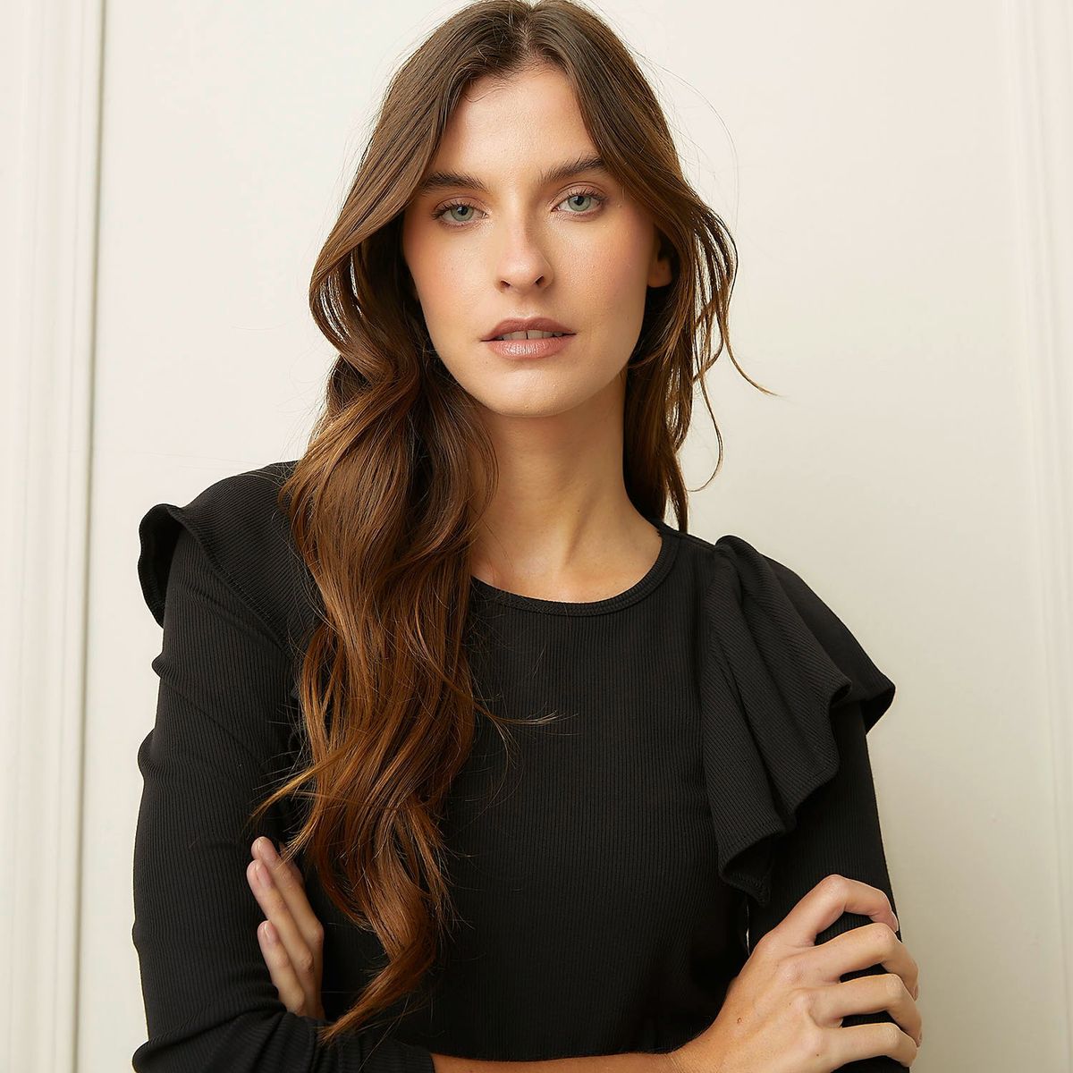 BASEMENT - Polo Manga Larga Casual Mujer Basement