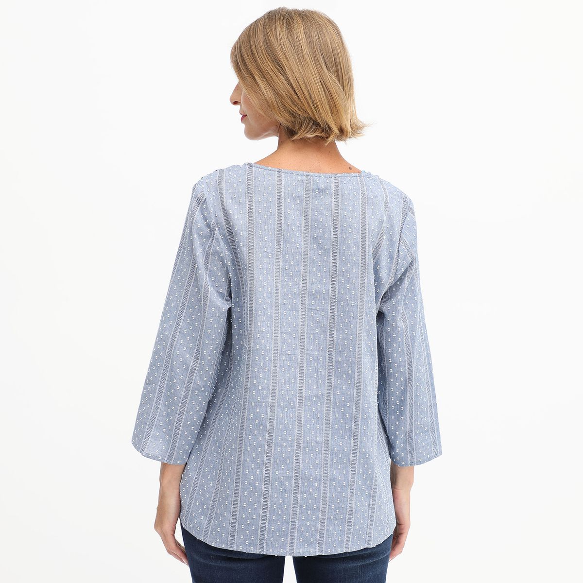 NEWPORT - Blusa Manga Larga 100% Algodón Mujer Newport