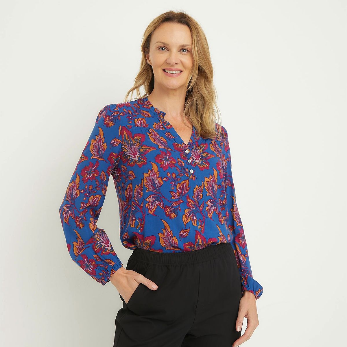 NEWPORT - Blusa Manga Larga Casual Mujer Newport