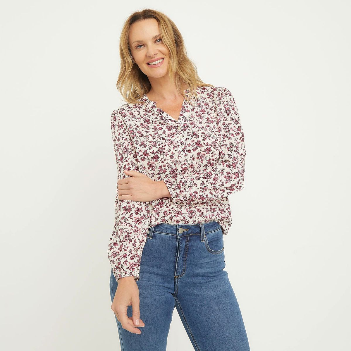 NEWPORT - Blusa Manga Larga Casual Mujer Newport