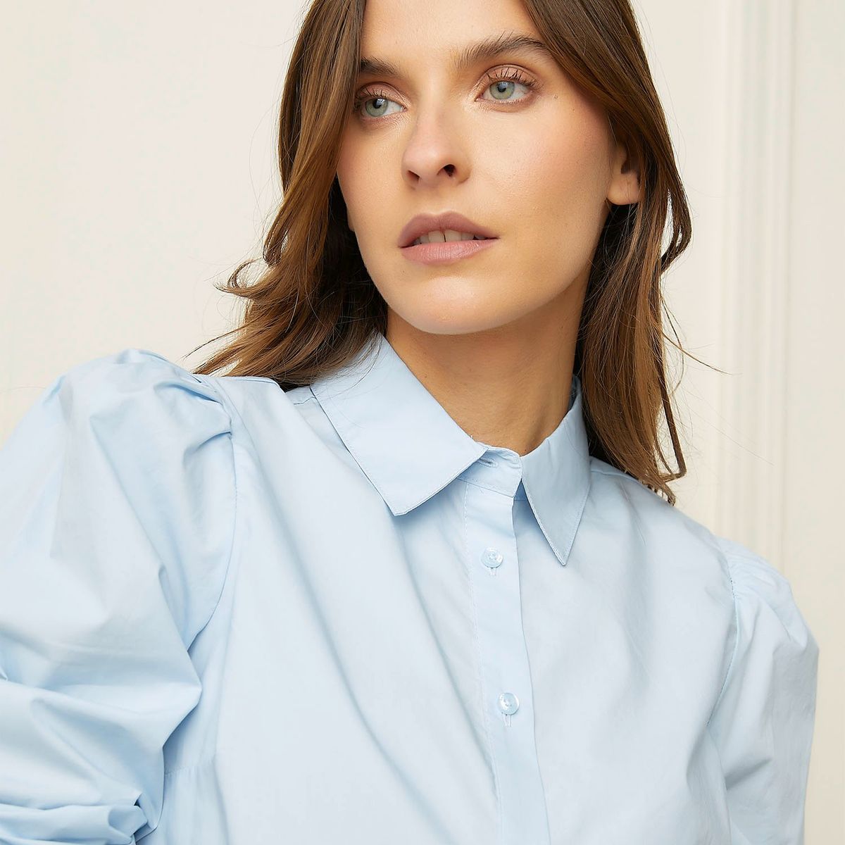 BASEMENT - Blusa Manga Larga 100% Algodón Mujer Basement