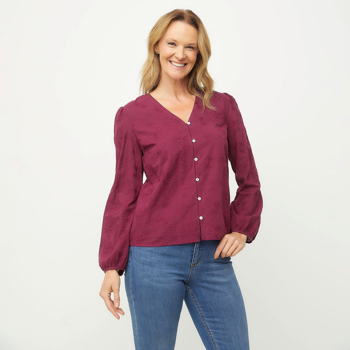 NEWPORT - Blusa Manga Corta 100% Algodón Mujer Newport