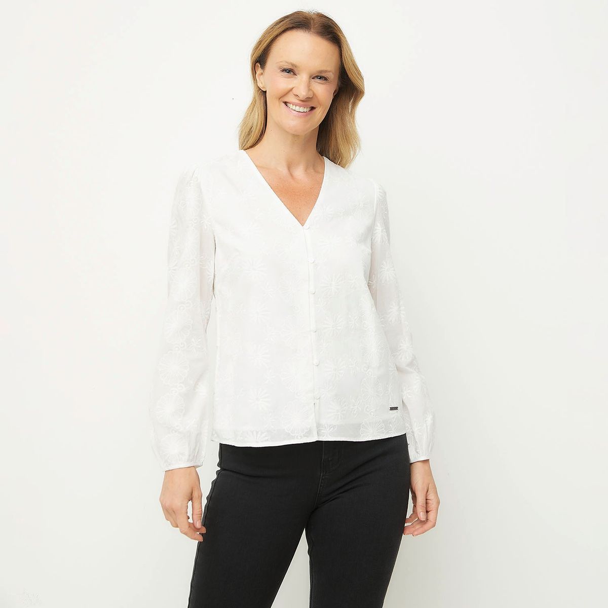 NEWPORT - Blusa Manga Corta 100% Algodón Mujer Newport