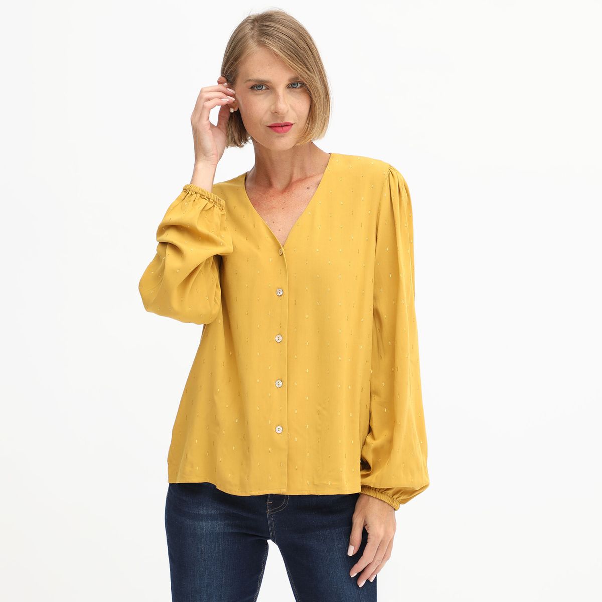 NEWPORT - Blusa Manga Larga Casual Mujer Newport