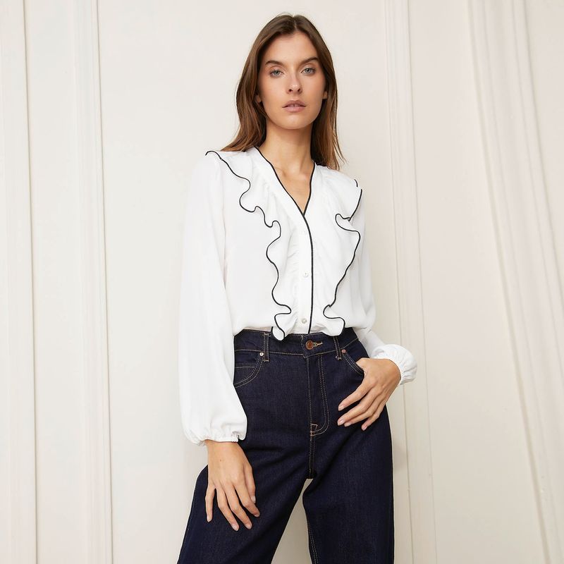 BASEMENT - Blusa Manga Larga Casual Mujer Basement