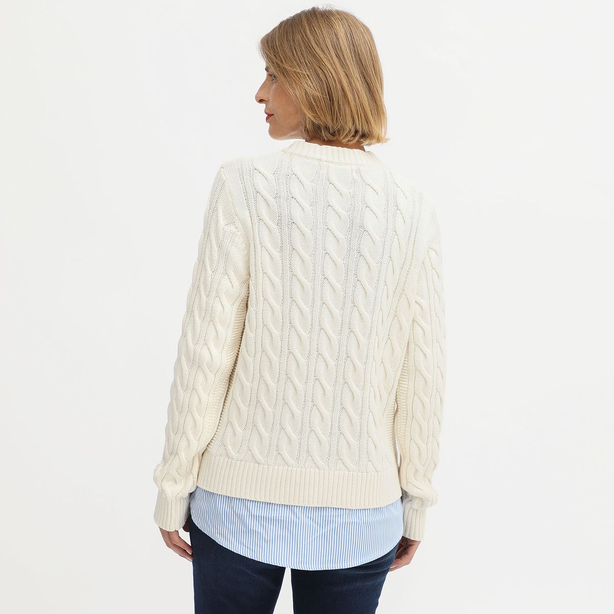 NEWPORT - Chompa Algodón Jaspeado Newport Mujer Manga Larga