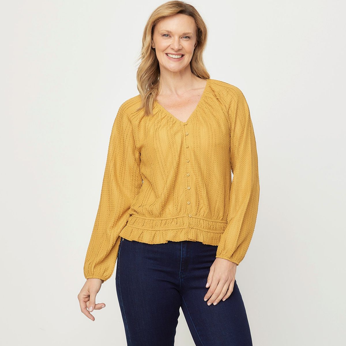 NEWPORT - Blusa Manga Larga Casual Mujer Newport