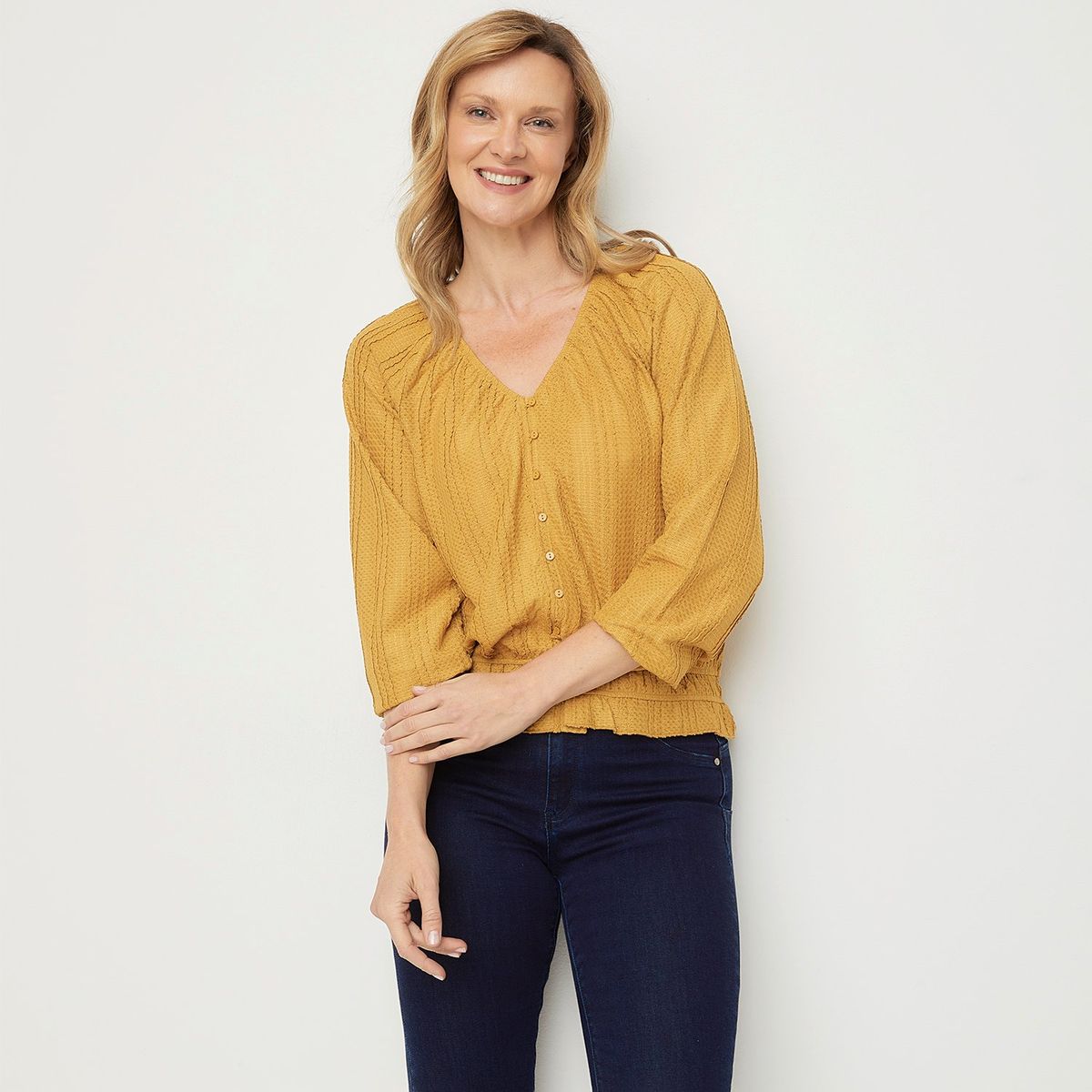 NEWPORT - Blusa Manga Larga Casual Mujer Newport