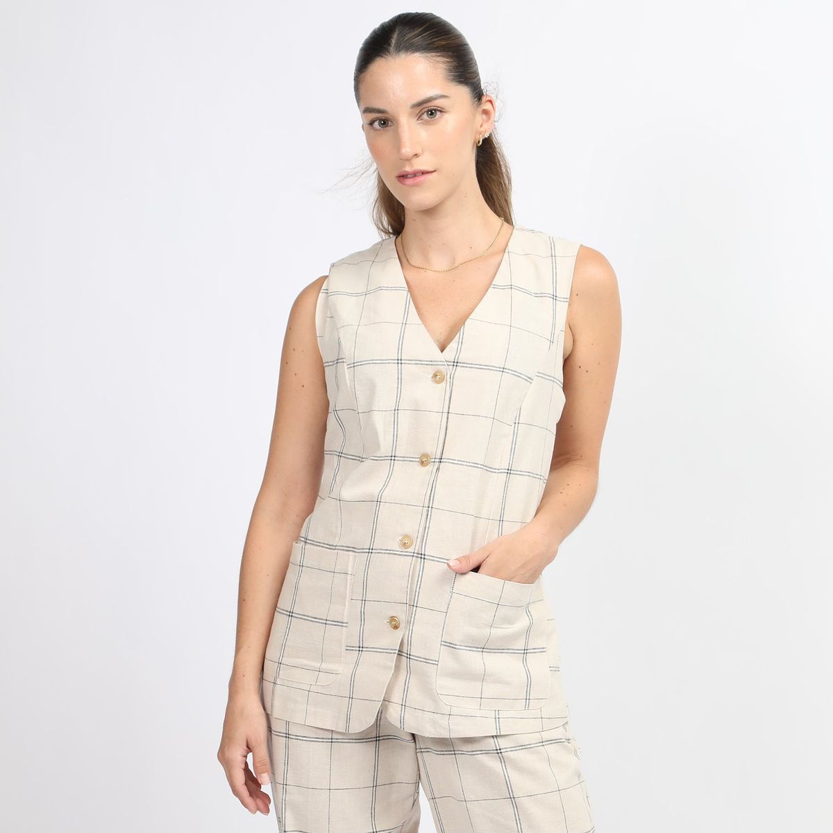 BASEMENT - Blazer Lino Mujer Basement