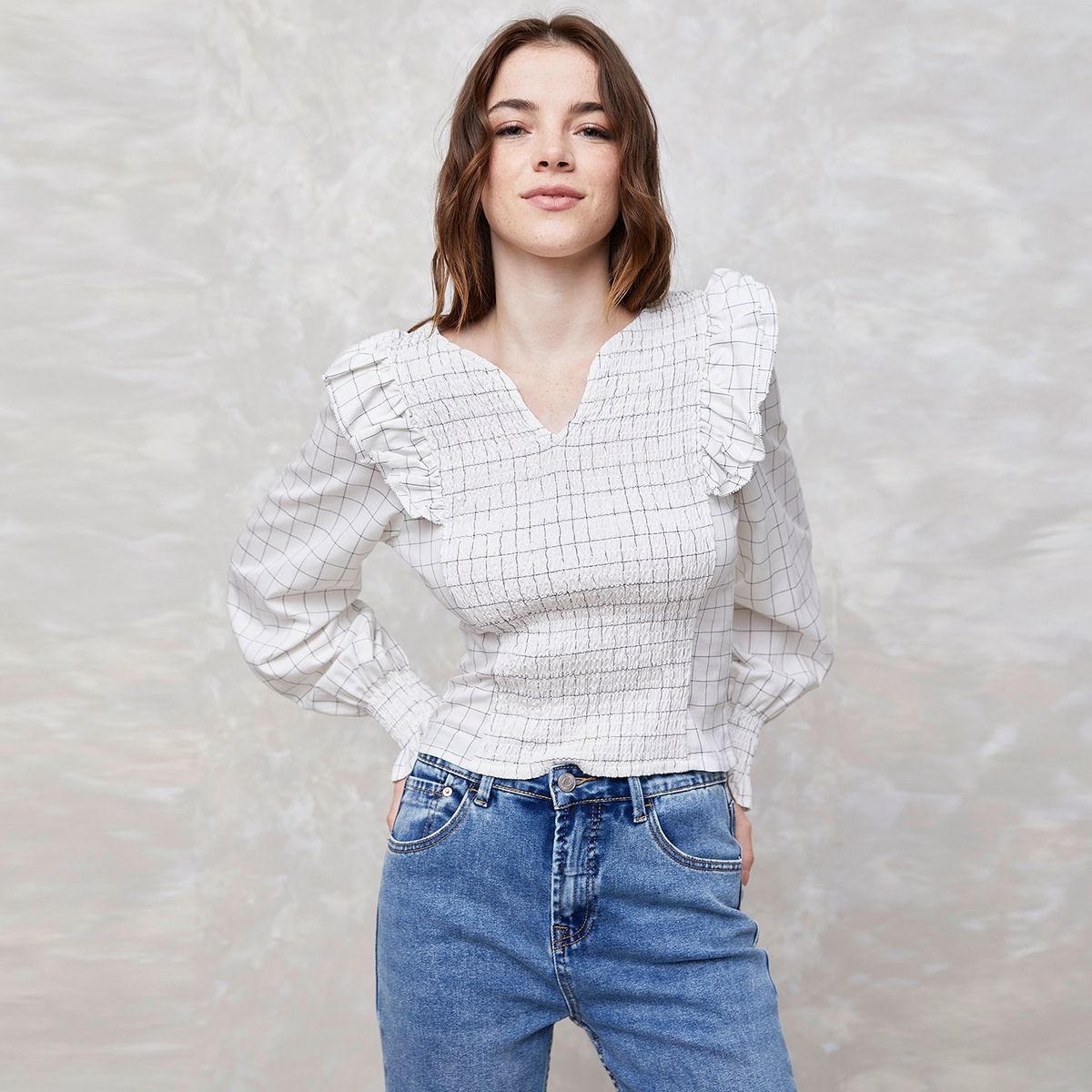 SYBILLA - Blusa Manga Larga Casual Mujer Sybilla