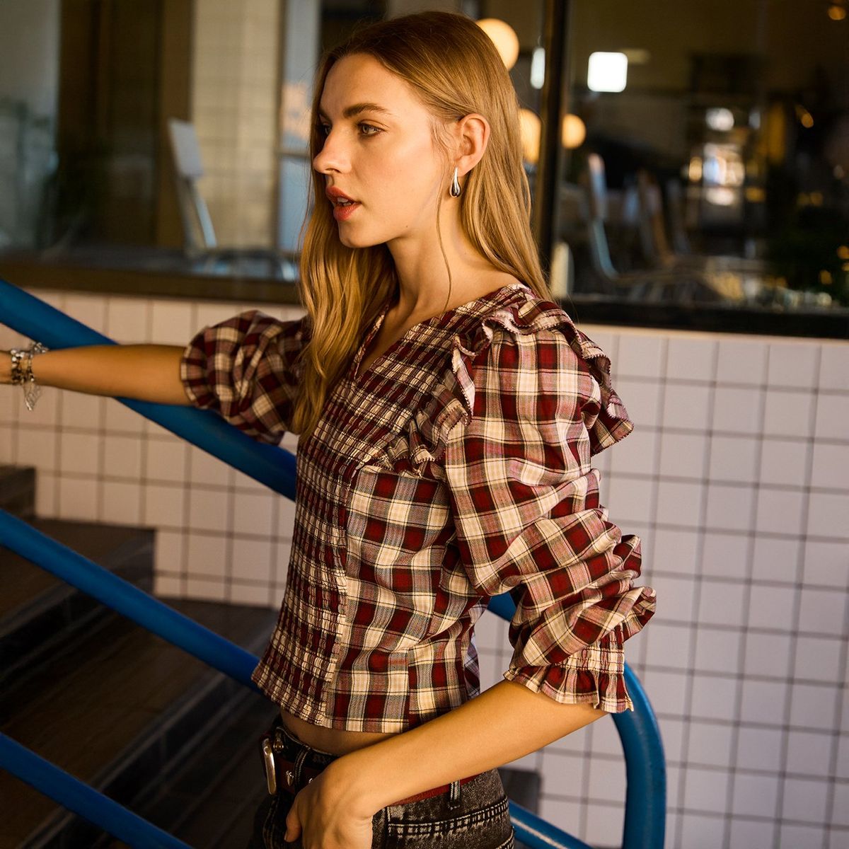 SYBILLA - Blusa Manga Larga Casual Mujer Sybilla