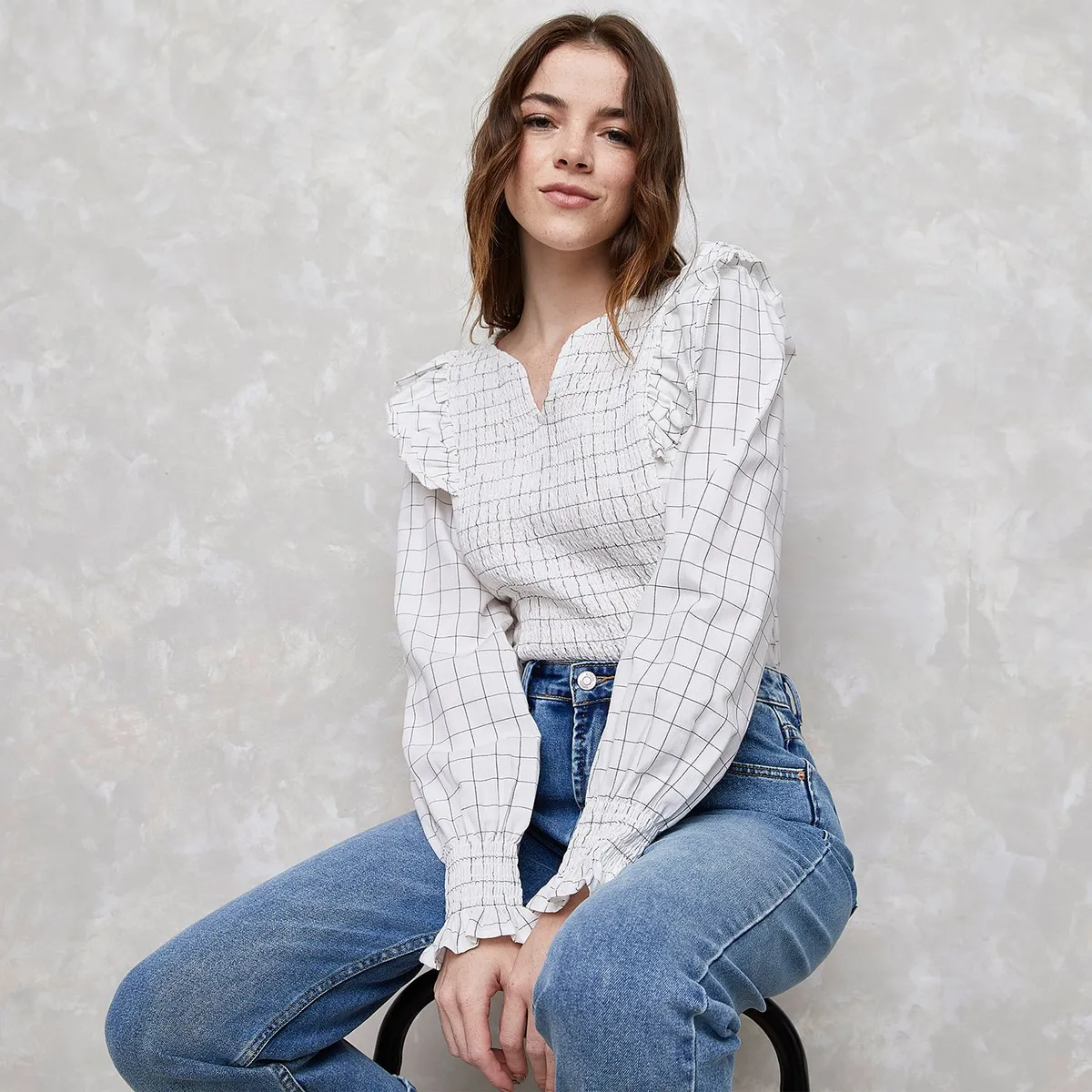 SYBILLA - Blusa Manga Larga Casual Mujer Sybilla