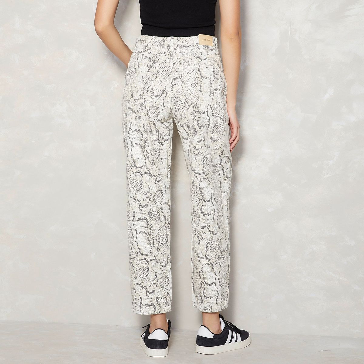 SYBILLA - Jeans Recto Sybilla Mujer Estampado Animal Print Algodón