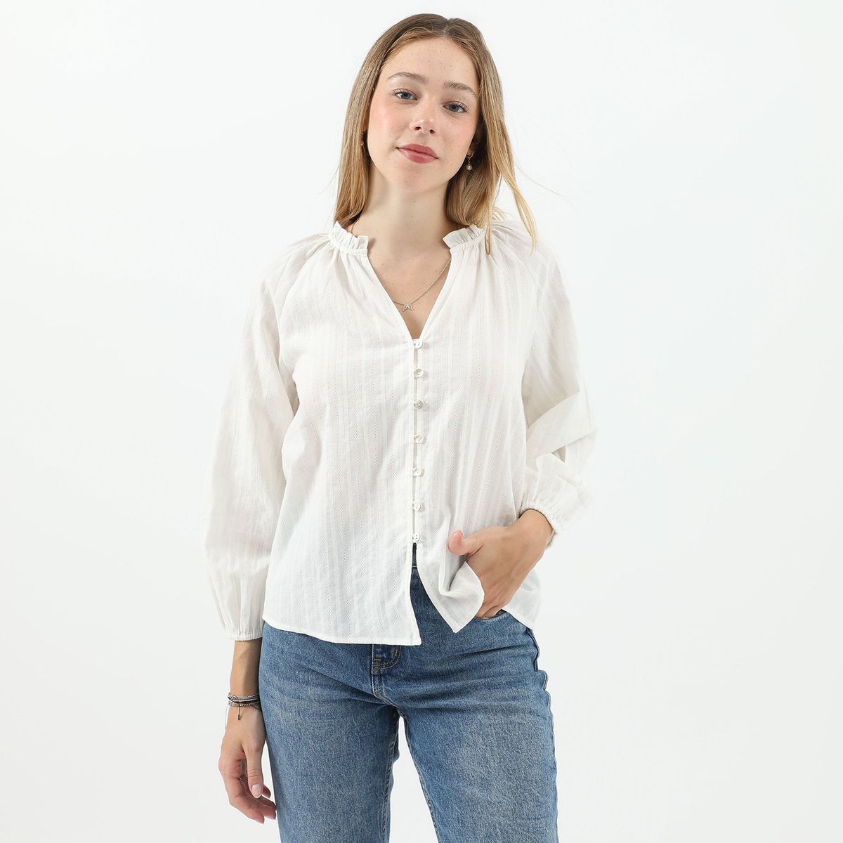 SYBILLA - Blusa Manga Larga Algodón Mujer Sybilla