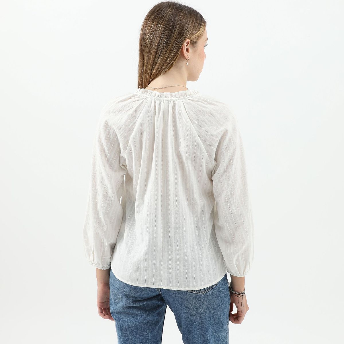 SYBILLA - Blusa Manga Larga Algodón Mujer Sybilla