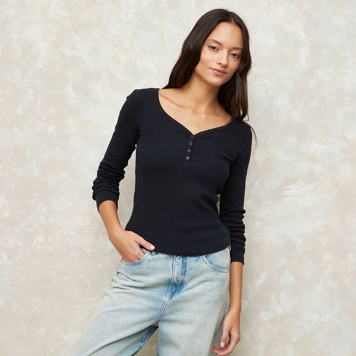 SYBILLA - Polo Manga Larga Algodón Mujer Sybilla