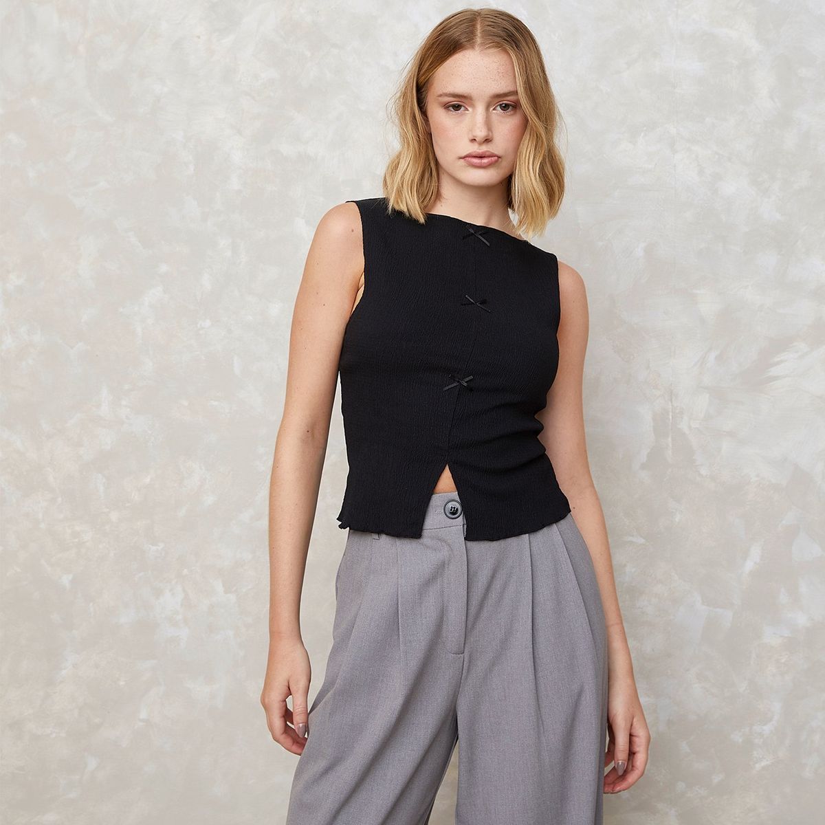 SYBILLA - Blusa Sin Mangas Casual Mujer Sybilla