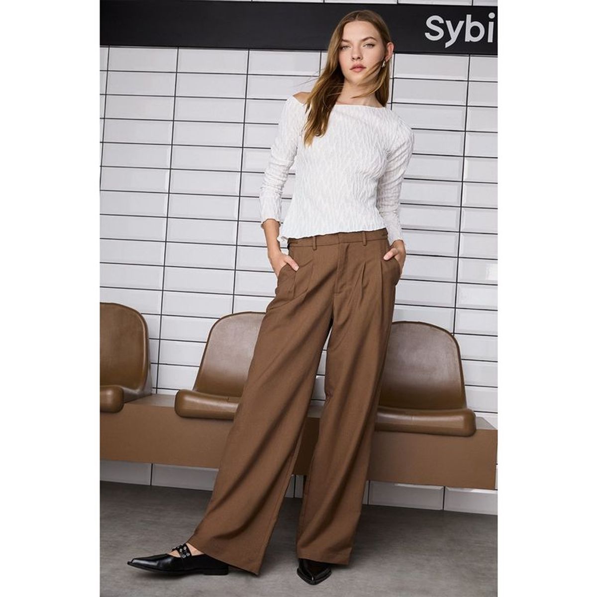 SYBILLA - Polo Manga Larga Casual Mujer Sybilla