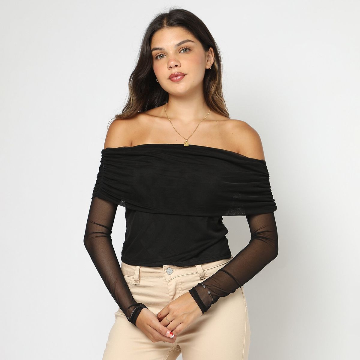 SYBILLA - Polo Manga Larga Casual Mujer Sybilla