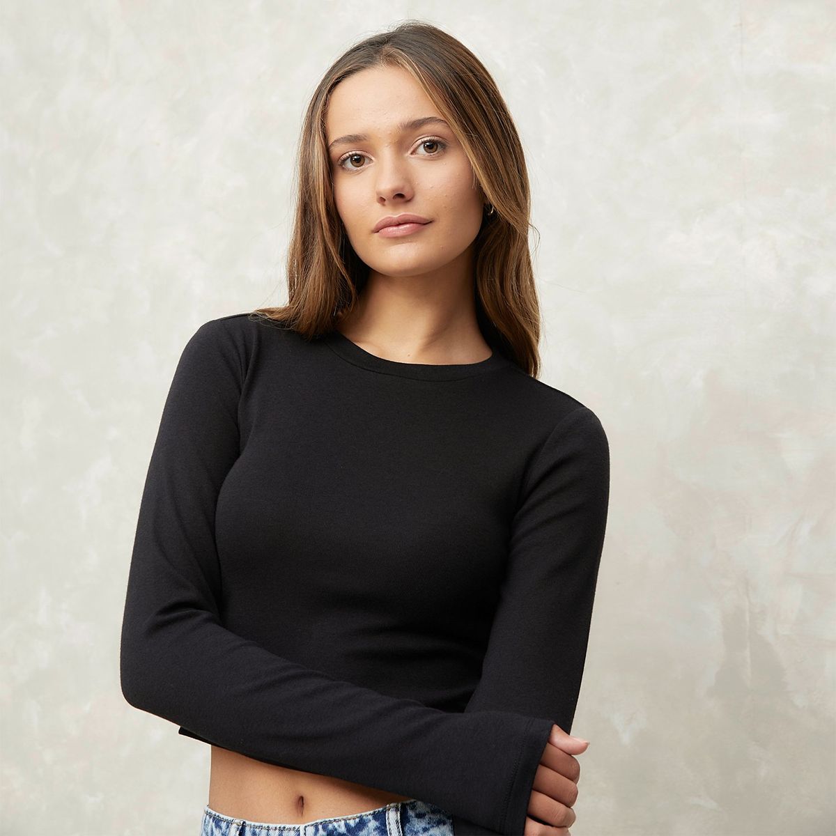 SYBILLA - Polo Manga Larga Casual Mujer Sybilla