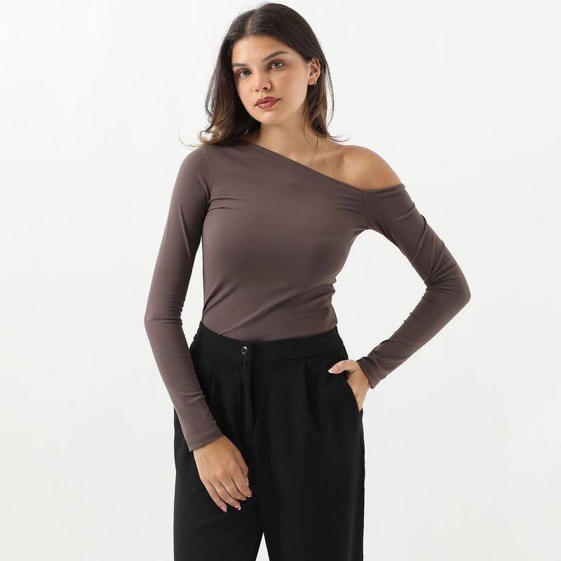 SYBILLA - Polo Manga Larga Casual Mujer Sybilla