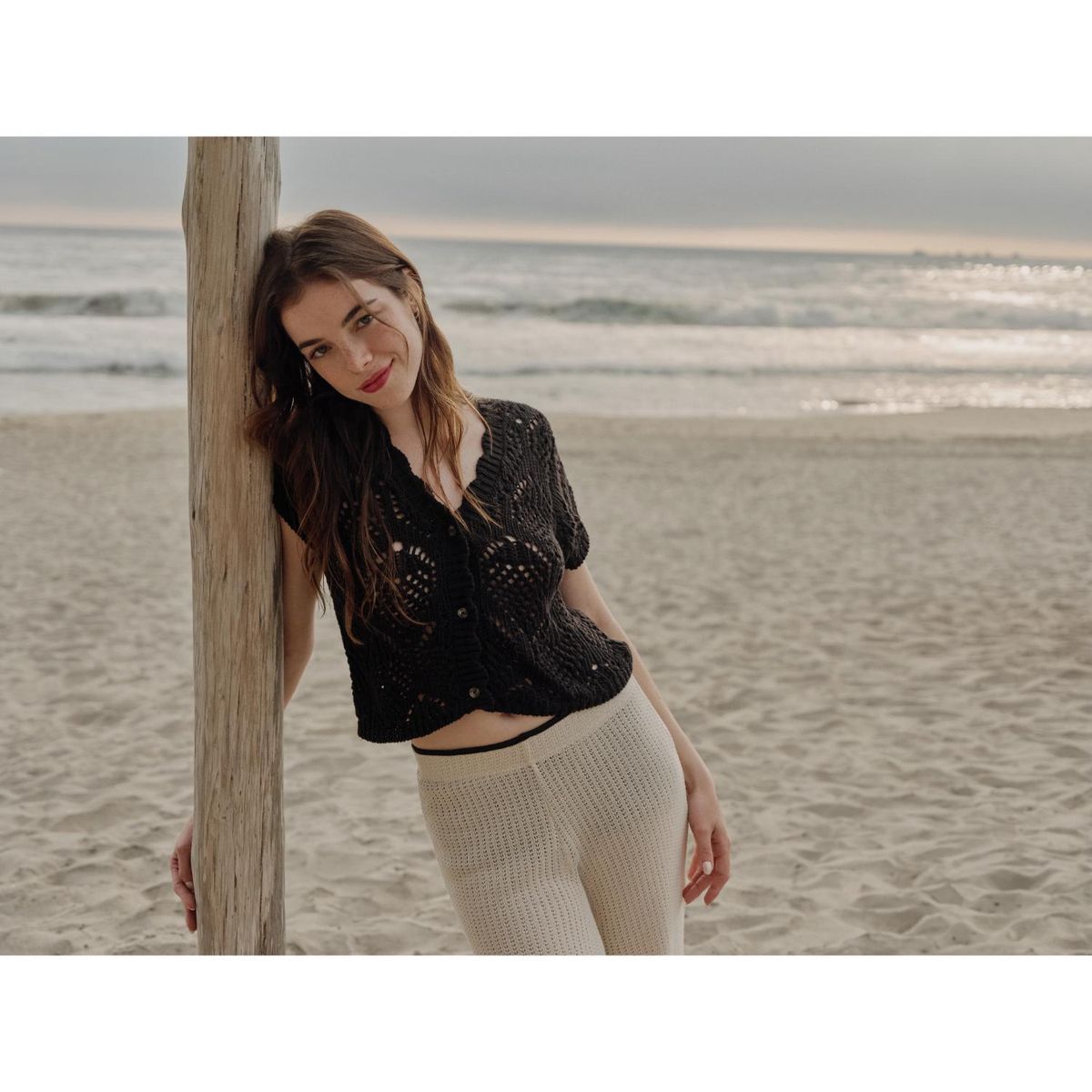 SYBILLA - Chaleco Calado Algodón Mujer Sybilla