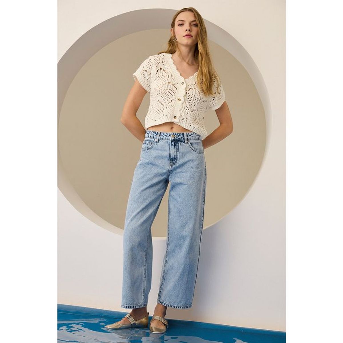 SYBILLA - Chaleco Calado Algodón Mujer Sybilla