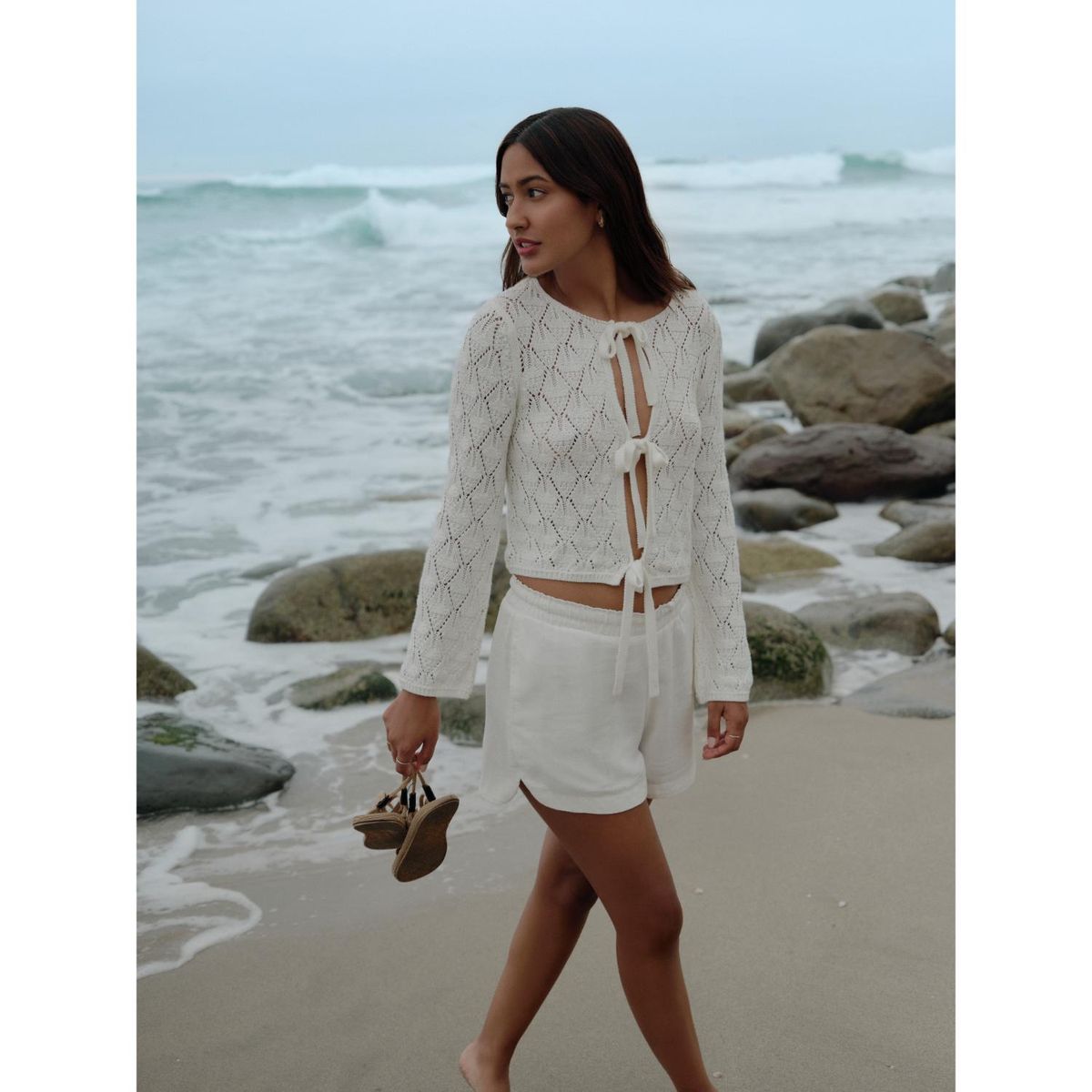 SYBILLA - Cárdigan Calado Algodón Mujer Sybilla