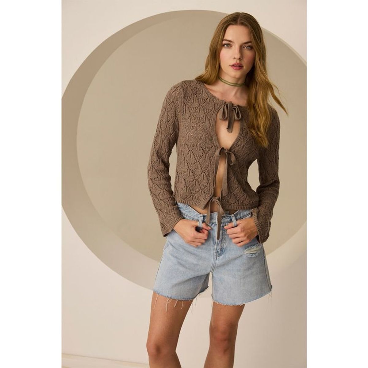 SYBILLA - Cárdigan Calado Algodón Mujer Sybilla